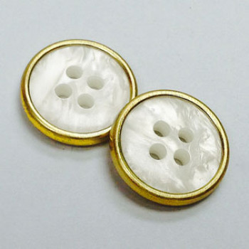 MTP-155-Gold and Pearl Pant or Sweater Button 